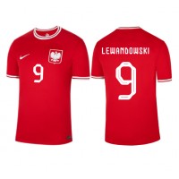 Poľsko Robert Lewandowski #9 Vonkajší futbalový dres MS 2022 Krátky Rukáv